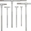 Telescoping Gage Set: 0.313 to 6", 6 Pc, Satin Chrome Finish, Includes Fitted Pouch