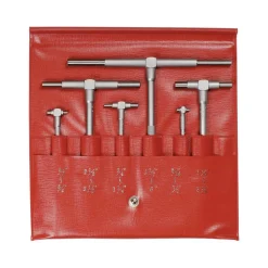 Telescoping Gage Set: 0.313 to 6", 6 Pc, Satin Chrome Finish, Includes Fitted Pouch