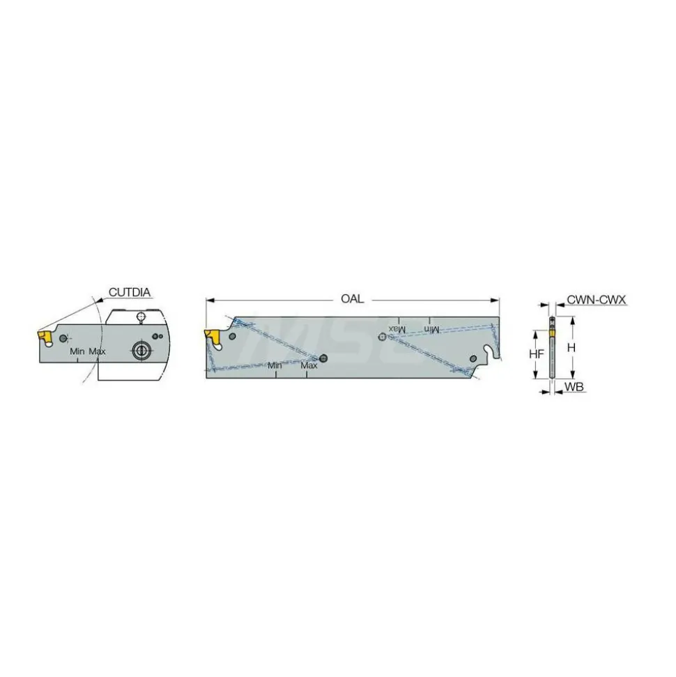 TGFH Single End Neutral Indexable Cutoff Blade