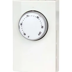 Thermostats; Thermostat Type: Line Voltage Wall Thermostat; Style: Line Voltage Wall Thermostat; Minimum Temperature (F): 41.0 °F; 41.000; Maximum Temperature: 90.0 °F; Maximum Temperature (F): 90.000; Minimum Voltage: 120 V; Maximum Voltage: 240 V; Amperage: 22 A; Color: White