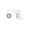 10-32 Thread, 3/8" Dia, 3/8" High, Threaded, Extra Fine Tooth Grade Diamond Serration Tooth Pattern, High Speed Steel, Round Positioning Gripper