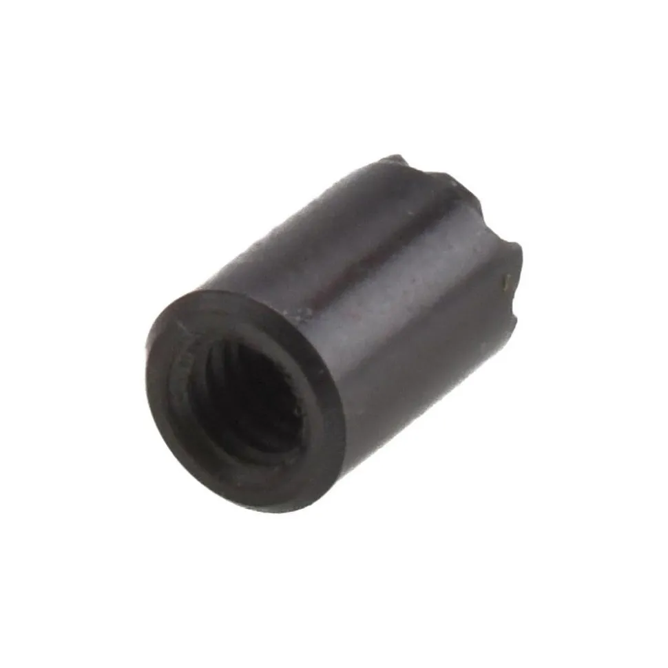 8-32 Thread, 1/4" Dia, 3/8" High, Threaded, Extra Fine Tooth Grade Diamond Serration Tooth Pattern, High Speed Steel, Round Positioning Gripper