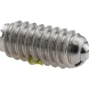 Threaded Ball Plunger: 1/4-20, 0.125" Ball Dia, 0.531" Body Length, 0.035" Max Ball Reach