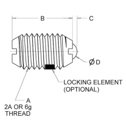 Threaded Ball Plunger: 1/4-20, 0.125" Ball Dia, 0.531" Body Length, 0.035" Max Ball Reach