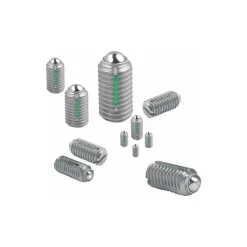 Threaded Ball Plunger: 5/16-18, 0.1969" Ball Dia, 0.7087" Body Length, 0.0591" Max Ball Reach
