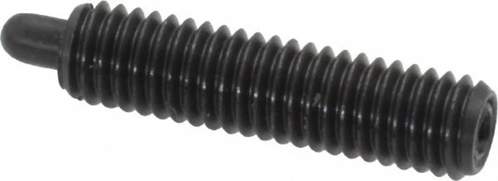 Threaded Spring Plunger: #10-32, 3/4" Thread Length, 0.092" Dia, 1/8" Projection