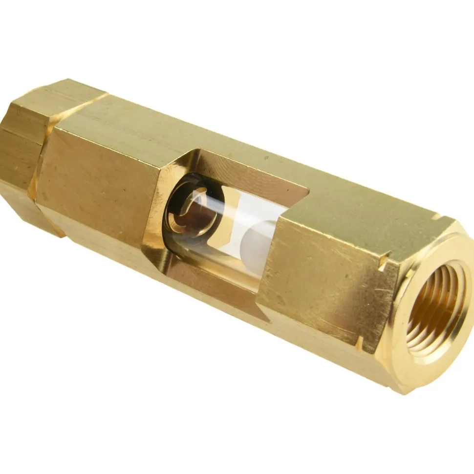 1/2" Thread, 4-5/8" OAL, Inline Sight Glass & Flow Sight