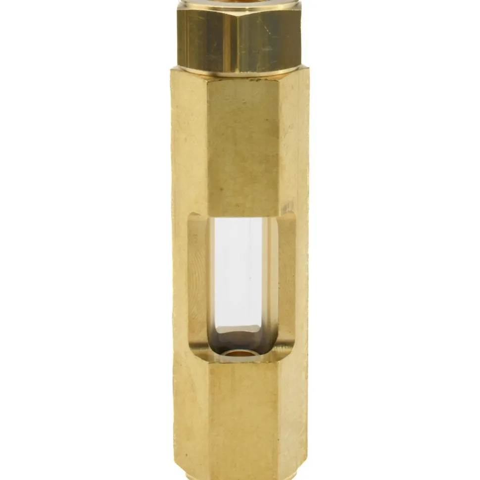 1/4" Thread, 3-9/16" OAL, Inline Sight Glass & Flow Sight