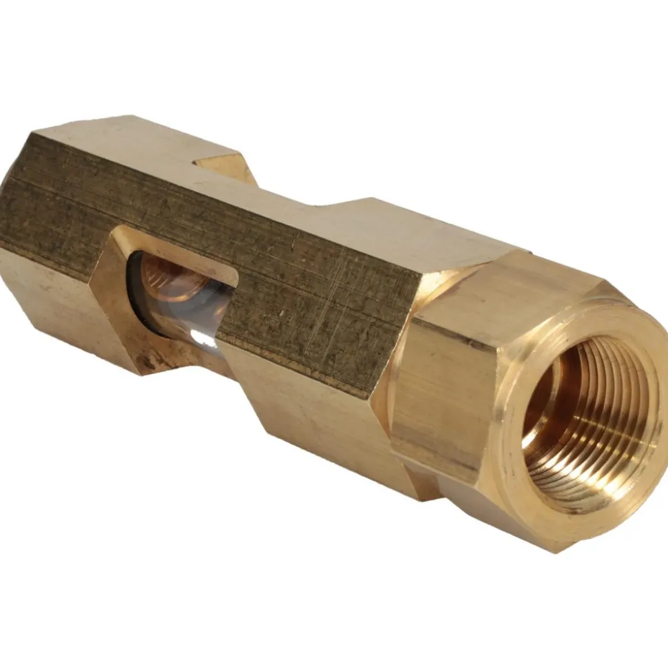 3/4" Thread, 4-3/4" OAL, Inline Sight Glass & Flow Sight