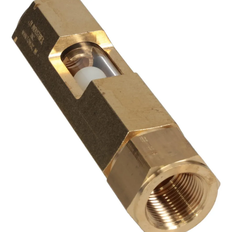 3/4" Thread, 4-3/4" OAL, Inline Sight Glass & Flow Sight