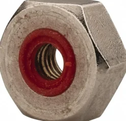 #10-32 Thread, 3/8" Wide x 7/32" High, Brass Self Sealing Hex Jam Nut