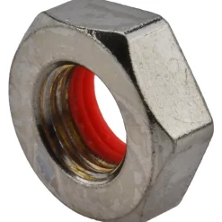 3/8-24 Thread, 9/16" Wide x 7/32" High, Brass Self Sealing Hex Jam Nut