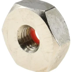 1/4-28 Thread, 5/8" Wide x 7/32" High, Brass Self Sealing Hex Jam Nut