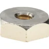 1/4-20 Thread, 7/16" Wide x 7/32" High, Brass Self Sealing Hex Jam Nut
