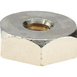 1/4-20 Thread, 7/16" Wide x 7/32" High, Brass Self Sealing Hex Jam Nut