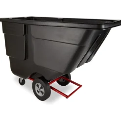 Tilt Dump Truck/Trash Cart/Garbage Collection/Recycling, 1 Cubic Yard, Waste Collection, 850 lbs capacity, Black