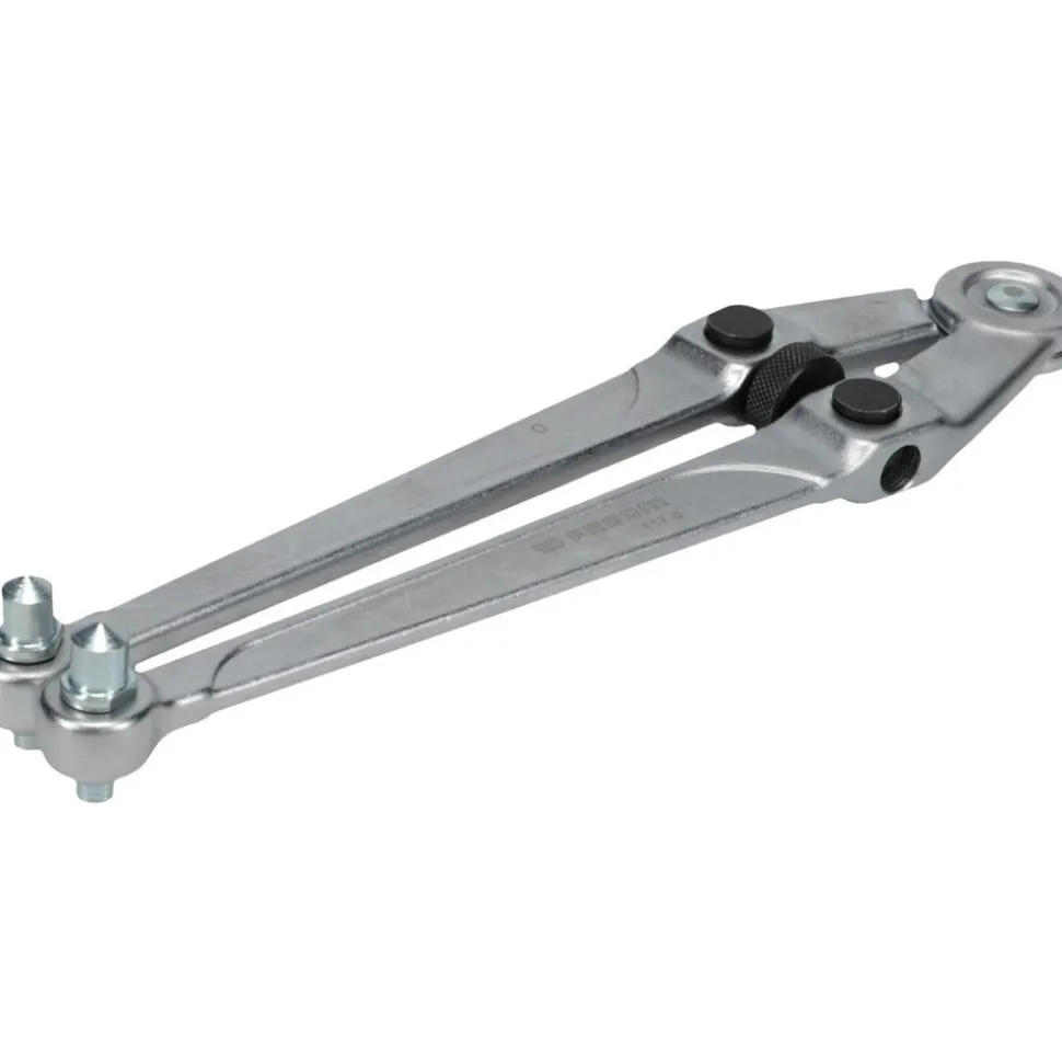 25/32" to 4" Capacity, Satin Chrome Finish, Adjustable Face Spanner Wrench