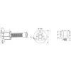 0.9 to 1.39" Expansion Dia, 5,900 Lb Holding Force, 8-32 Mounting Screw, 1/2-13 Center Screw, Mild Steel ID Expansion Clamps