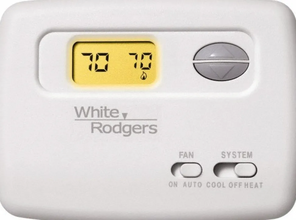 45 to 90°F, 1 Heat, 1 Cool, Digital Nonprogrammable Thermostat