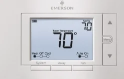 50 to 99°F, 2 Heat, 2 Cool, Digital Nonprogrammable Thermostat