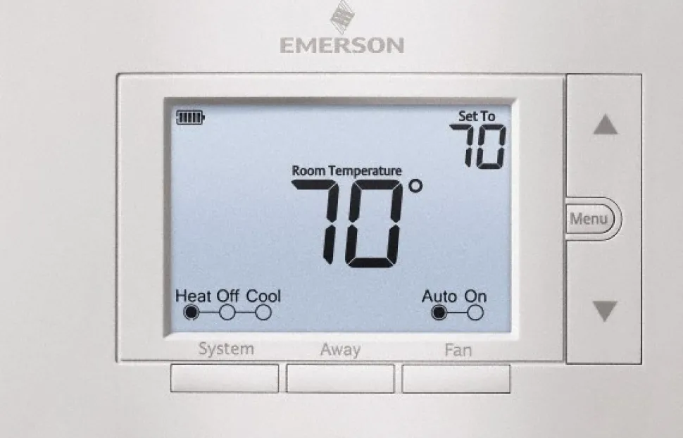 50 to 99°F, 2 Heat, 2 Cool, Digital Nonprogrammable Thermostat