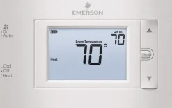 50 to 99°F, 1 Heat, 1 Cool, Digital Nonprogrammable Thermostat