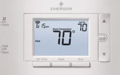 50 to 99°F, 1 Heat, 1 Cool, Digital Programmable Thermostat