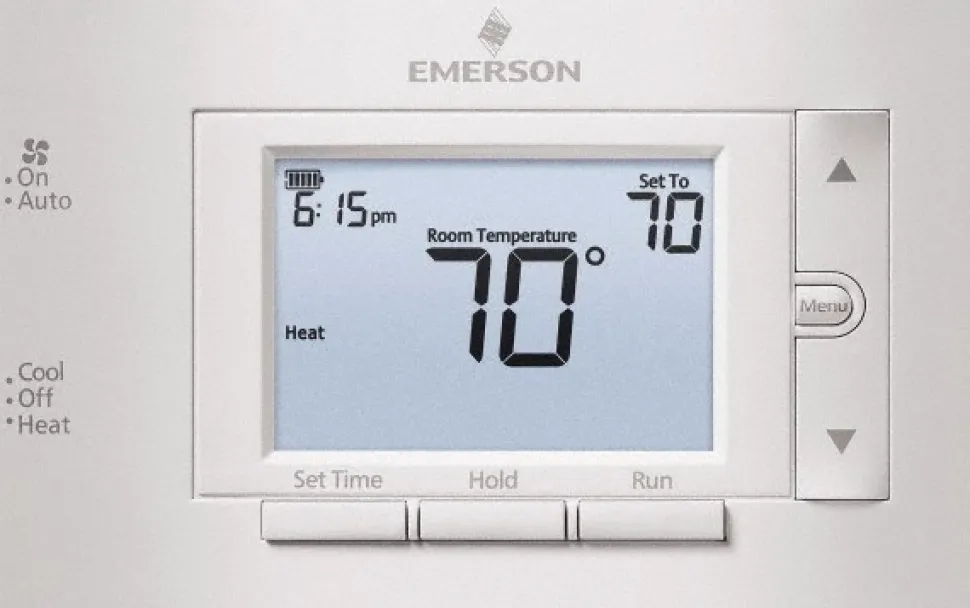 50 to 99°F, 1 Heat, 1 Cool, Digital Programmable Thermostat