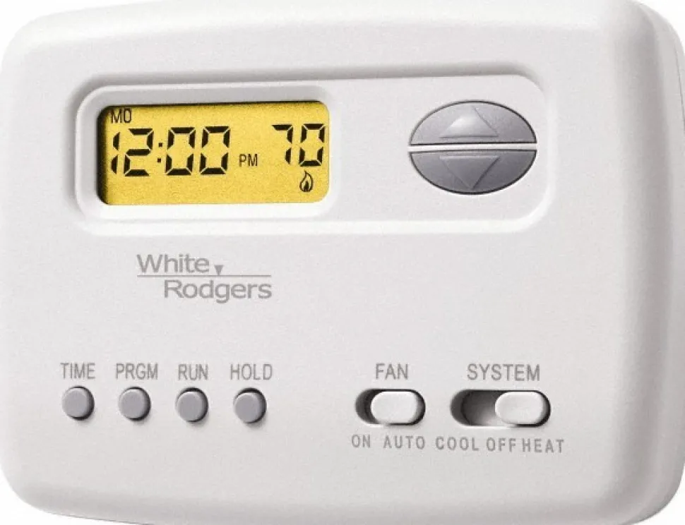 45 to 90°F, 1 Heat, 1 Cool, Digital Programmable Thermostat