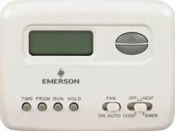 45 to 99°F, 2 Heat, 1 Cool, Economy Digital Heat Pump Thermostat (Hardwired with Battery Back-Up)