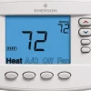 45 to 99°F, 4 Heat, 2 Cool, Premium Residential Digital 7 Day Programmable Universal Multi-Stage or Heat Pump Thermostat