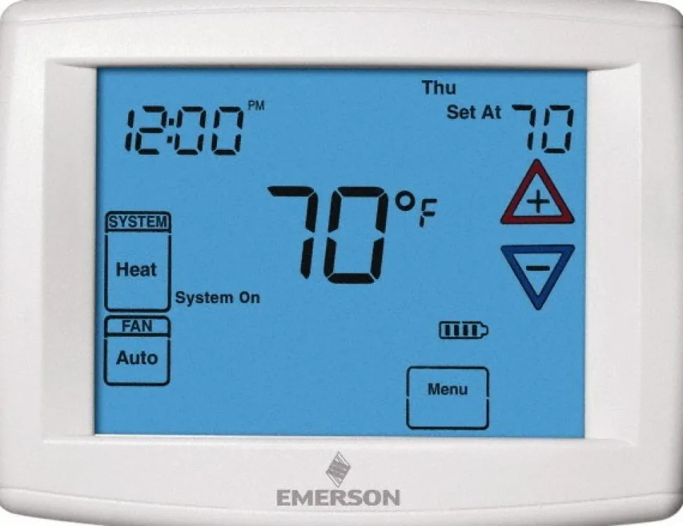 45 to 99°F, 1 Heat, 1 Cool, Programmable Touchscreen Thermostat