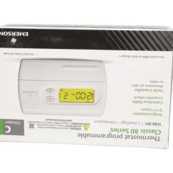 45 to 90°F, 1 Heat, 1 Cool, Standard Digital 5+1+1 Programmable Single Stage Thermostat