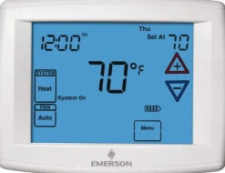 45 to 99°F, 3 Heat, 2 Cool, Universal Touch Screen Programmable Thermostat