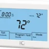 41 to 122°F, Heat Pump (3 Heat, 2 Cool), Multi-Stage (2 Heat, 2 Cool), Digital Touchscreen Programmable Thermostat
