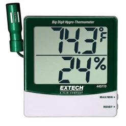14 to 140°F, 10 to 99% Humidity Range, Thermo-Hygrometer