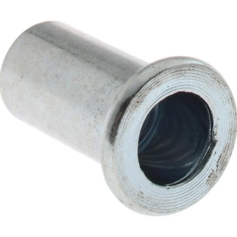1/4-20, 0.02 to 0.08" Grip, Steel Standard Rivet Nut
