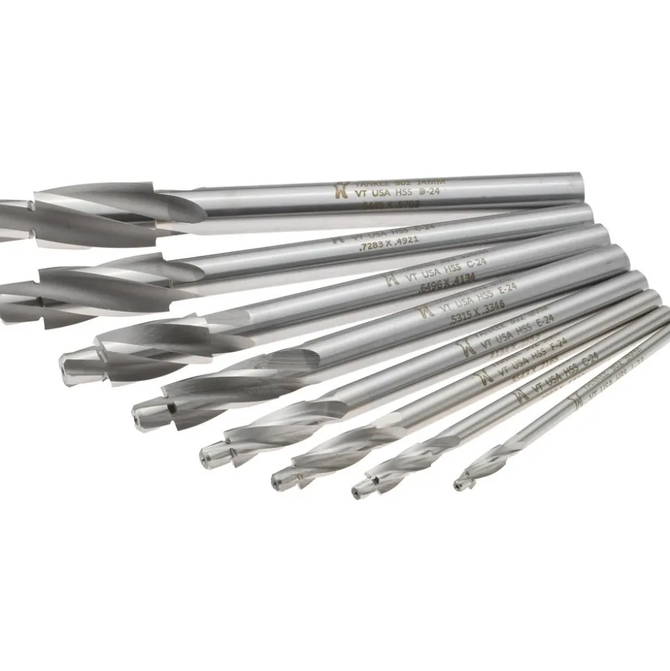 3 to 14mm Socket Head Cap Screw Compatible, High Speed Steel, Solid Pilot Counterbore Set