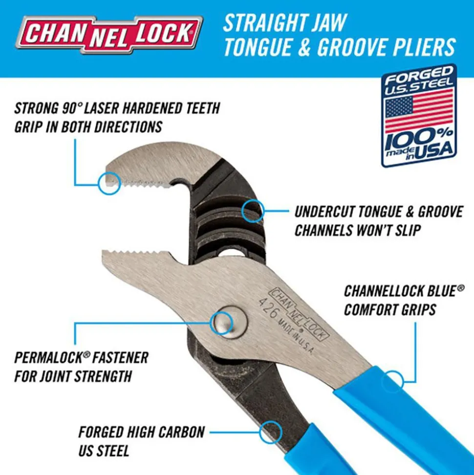 Tongue & Groove Plier: 7/8" Cutting Capacity