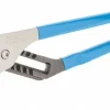 Tongue & Groove Plier: 16-1/2" OAL, 4-1/4" Cutting Capacity, Standard Jaw