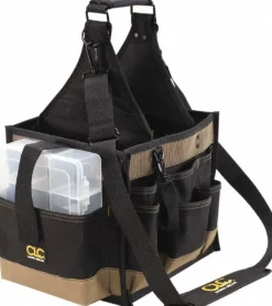 Tool Bags & Totes: Holder Type: Tool Bag; Material: Polyester; Color: Black; For Use With: Electrician's Tools