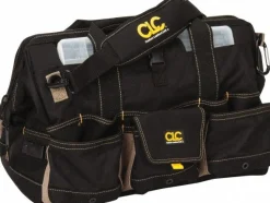 Tool Bags & Totes: Holder Type: Tool Bag; Closure Type: Zipper; Material: Polyester; Color: Black