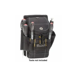 Tool Pouch: 6 Pockets, Polyester, Black