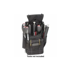 Tool Pouch: 6 Pockets, Polyester, Black