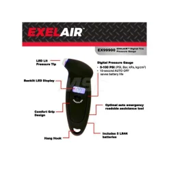 5 to 100 psi Digital Ball Tire Pressure Gauge