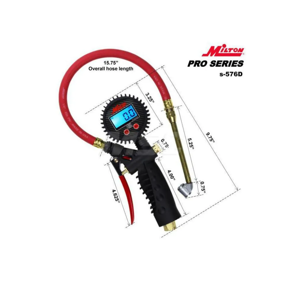 0 to 255 psi Digital Dual Head Tire Pressure Gauge