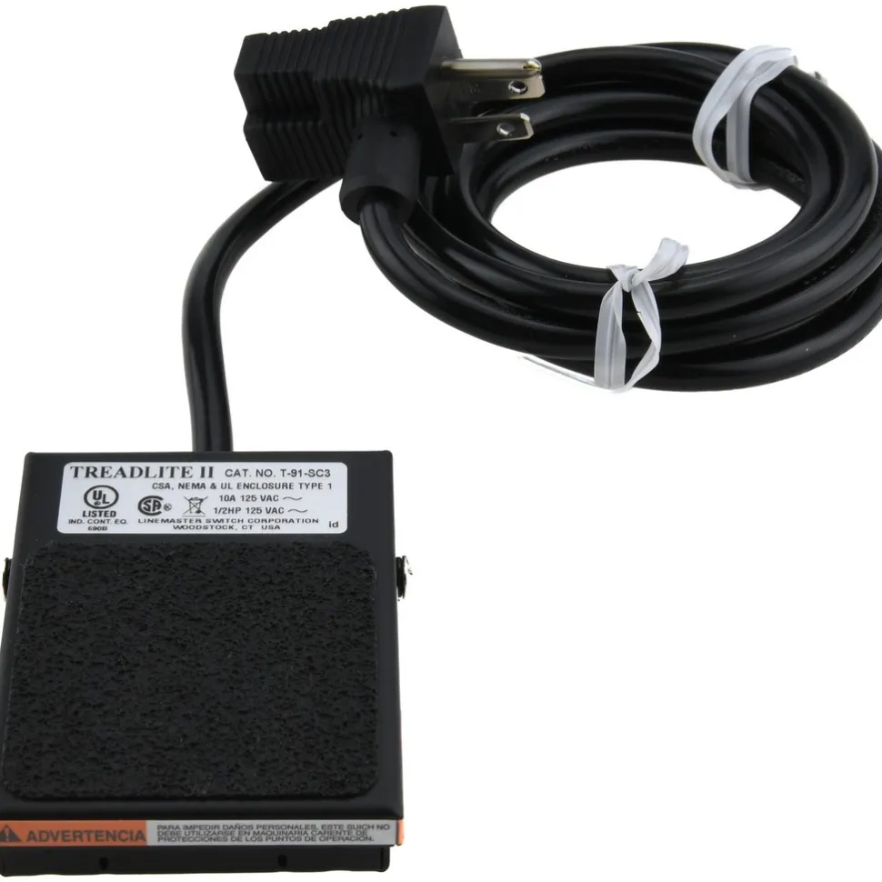 1 Treadle, 10 Amp, 1/2 hp, Momentary (MO), SPDT, Electric Foot Switch
