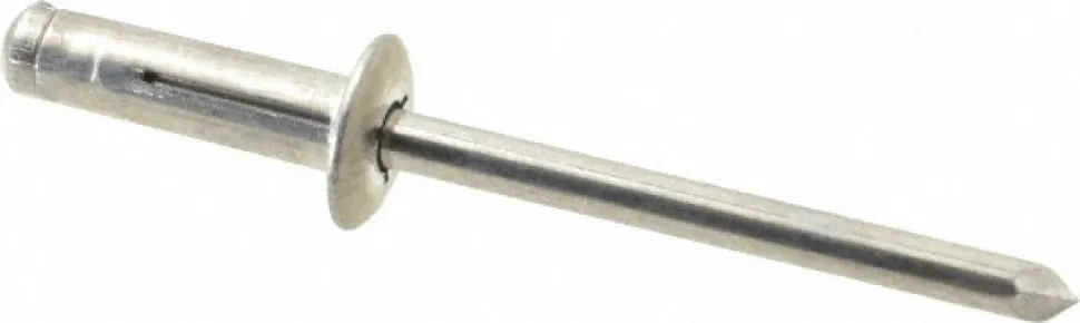 Tri Folding Blind Rivet: Size 619, Dome Head, Aluminum Body, Aluminum Mandrel