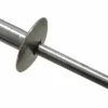 Tri Folding Blind Rivet: Size 625, Large Flange Head, Aluminum Body, Aluminum Mandrel