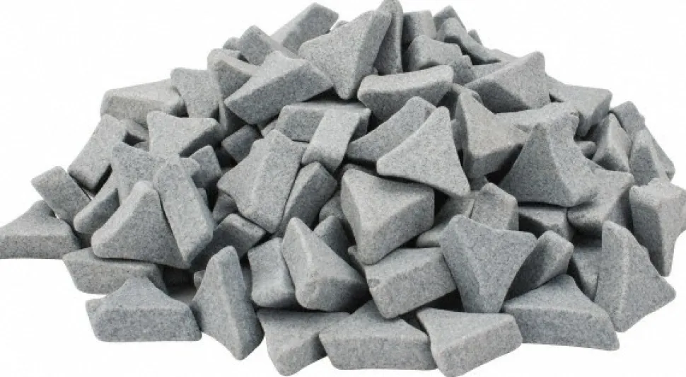 Tri-Star Tumbling Media: Ceramic Carrier, Ceramic Abrasive, 2 Piece